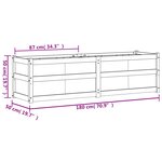 vidaXL Jardinière 180x50x50 cm bois de pin imprégné