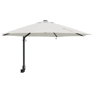 vidaXL Parasol de jardin Beige et Noir 248 x 248 x 148 cm