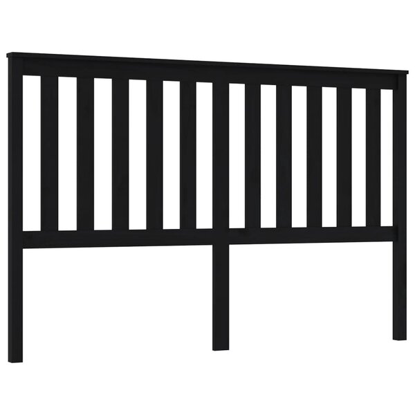 vidaXL Tête de lit Noir 166x6x101 cm Bois massif de pin
