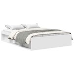 vidaXL Cadre de lit sans matelas blanc 140x190 cm