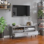 vidaXL Meuble TV sonoma gris 100x34 5x44 5 cm bois d'ingénierie