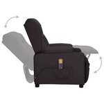 vidaXL Fauteuil de massage Noir Similicuir