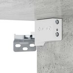 vidaXL Meuble TV mural Montage mural Gris béton 140 x 28 x 21 cm