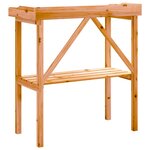 vidaXL Table à plantes avec étagère marron 78x38x82 5 cm bois de sapin