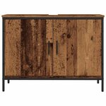 vidaXL Armoire lavabo vieux bois 80x30x60 cm bois d'ingénierie