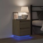 vidaXL Cabinet de chevet avec 2 Pièces Chêne sonoma 39 x 34.5 x 50 cm