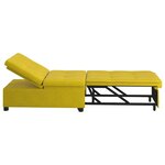 vidaXL Canapé-lit Jaune 67 x 194 x 38 cm Velours