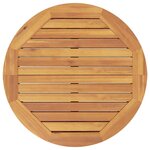 vidaXL Table de bar de jardin Ø60x105 cm Bois d'acacia solide