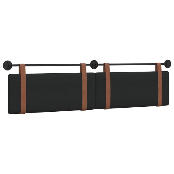 vidaXL Tête de lit suspendue Noir PU antique
