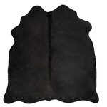 vidaXL Tapis en peau de vache véritable Noir 150 x 170 cm