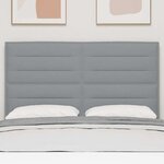 vidaXL Tête de lit LED avec des lumières à LED Gris clair 160 cm tissu