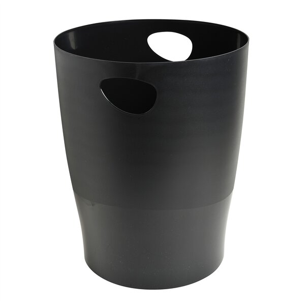 Corbeille-à-papier Ecobin Ecoblack 15L - Noir x 8 EXACOMPTA