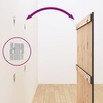 vidaXL Tête de lit murale Gris 108x3x110 cm Bois massif de pin