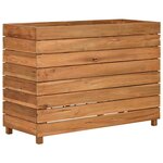vidaXL Lit surélevé 100x40x72 cm bois de teck recyclé et acier