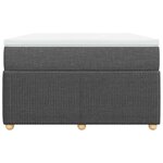 vidaXL Sommier à lattes de lit avec matelas Gris foncé 120x200cm Tissu