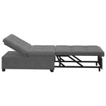 vidaXL Canapé-Lit Gris foncé 67 x 194 x 82 cm