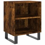 vidaXL Table de chevet chêne fumé 40x30x50 cm bois d'ingénierie
