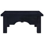 vidaXL Table basse Café noir clair 68x68x30 cm Bois d'acajou massif