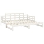 vidaXL Lit coulissant sans matelas blanc 2x(90x190) cm