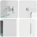 vidaXL Buffet avec étagère Blanc 55 5 x 29 x 100 cm Bois d'ingénierie