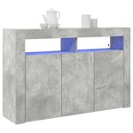vidaXL Buffet Gris béton 116 x 30 x 75 cm Bois d'ingénierie