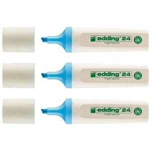 Surligneur Ecoline 24 Bleu clair Pointe Biseautée 2-5 mm x 3 EDDING