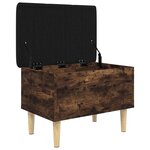 vidaXL Banc de rangement chêne fumé 62x42x46 cm bois d'ingénierie
