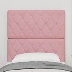 vidaXL Tête de Lit LED avec des lumières à LED Rose 80 cm Velours