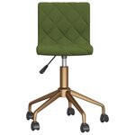 vidaXL Chaises pivotantes à manger lot de 4 vert clair velours