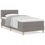 vidaXL Lit boxspring avec matelas avec matelas Taupe 90 x 200 cm tissu