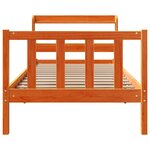 vidaXL Cadre de lit avec tête de lit cire marron 90x200 cm bois de pin