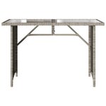 vidaXL Ensemble à manger de jardin et coussins 2 Pièces gris clair rotin