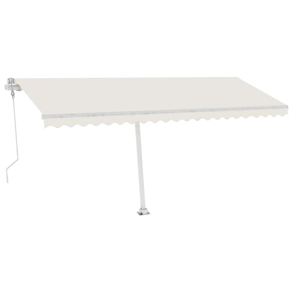 vidaXL Auvent automatique sur pied 500x350 cm Crème