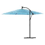 vidaXL Parasol de jardin avec mât en acier bleu 269x269x235 cm