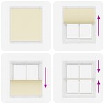 vidaXL Store plissé crème 115x100cm largeur du tissu 114 4cm polyester