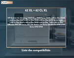 Qualitoner - 2 cartouche compatible pour hp 62xl + 62clxl 62 xl + 62cl xl noir + couleur ()