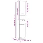vidaXL Meubles de salle de bain 4 Pièces Blanc Bois d'ingénierie