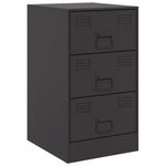 vidaXL Tables de chevet 2 Pièces noir 34 5x39x62 cm acier