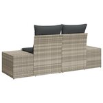 vidaXL Canapé de jardin 2 places avec rangement et coussins gris poly rotin