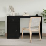 vidaXL Bureau avec tiroir noir 115x50x75 cm bois d'ingénierie