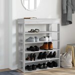 vidaXL Étagère à chaussures sonoma gris 80x30x98 cm bois d'ingénierie