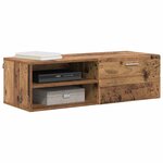 vidaXL Cabinet en Bois avec tiroir Bois Ancien 100 5 x 39 x 30 cm