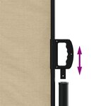vidaXL Auvent latéral rétractable beige 220x300 cm
