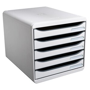 Module De Classement Big Box Plus 5 Tiroirs Office - Gris Lumière - Exacompta