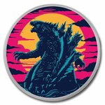 Godzilla - Monnaie de 2 X 1 Oz d'Argent - Ensemble de 2 Pièces Godzilla vs. Kong  - BU 2021