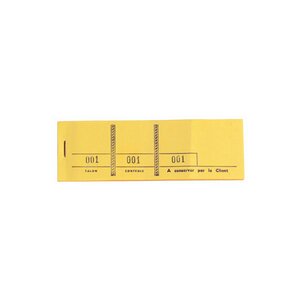 Bloc Passe-partout 100 Feuillets Numérotés De 3 Volets - Format 4 8x15 Cm - Jaune - X 50 - Exacompta