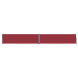 vidaXL Auvent latéral rétractable Rouge 140x1000 cm