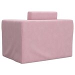 vidaXL Canapé-lit pour enfants Rose Peluche douce