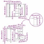 vidaXL Ensemble de mobilier de salle de bain 4 Pièces Chêne noir