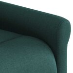 vidaXL Fauteuil de massage inclinable Vert foncé Tissu